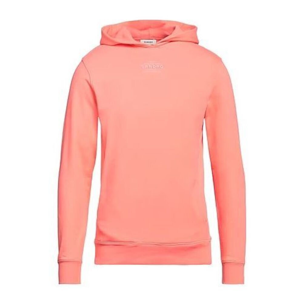 Sandro Boutique Logo Pullover Hoodie Corail NEW NWT